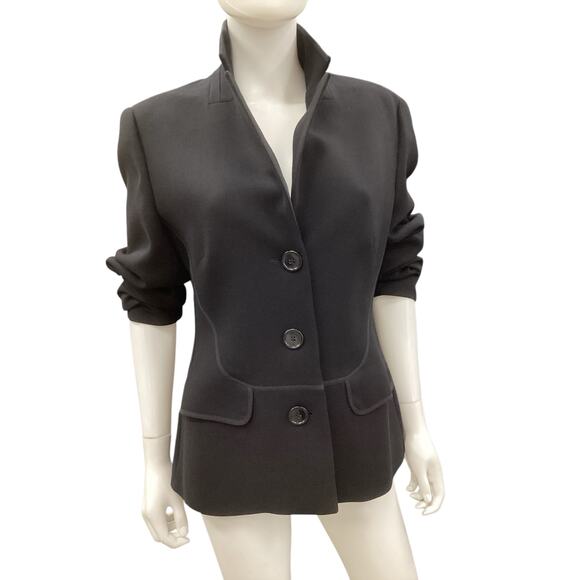 Laurèl Blazer Women’s Size 12 Beautifully Tailored 100% New Wool Classic Black - Picture 2 of 5